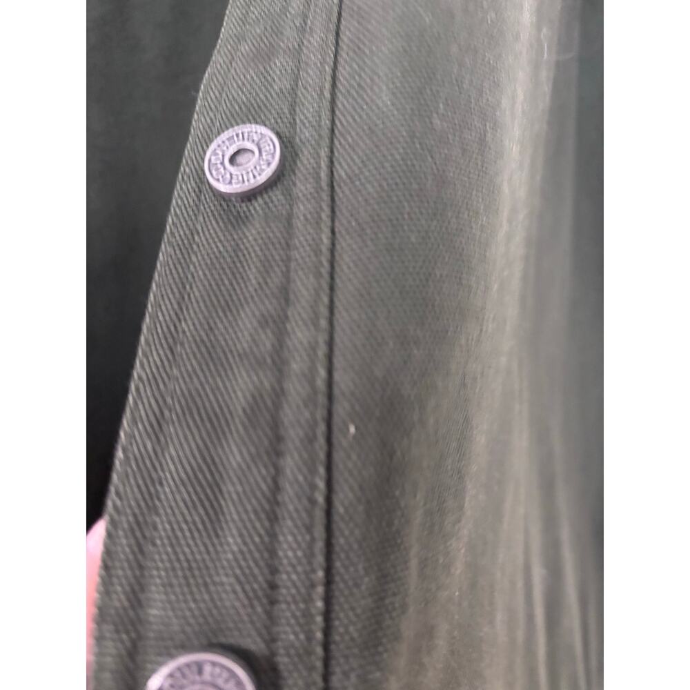 Duluth Trading Co Mens 3XL Tall Lined Canvas Shirt Jacket Olive Green Shacket - Picture 5 of 7